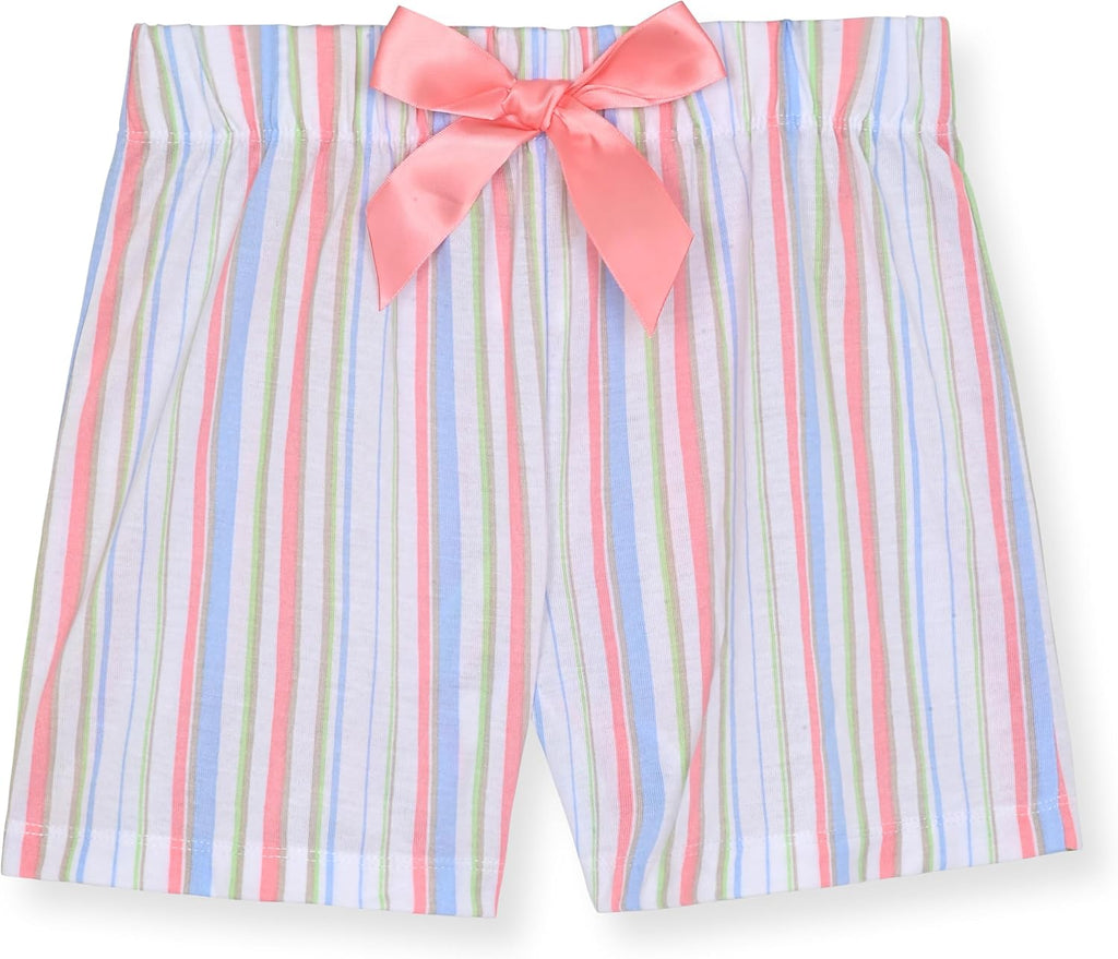 Girls Pajamas Short Sets 4 Piece Tank Top and Short Sleeve Summer Sleepwear for Kids (2 Full Sets)