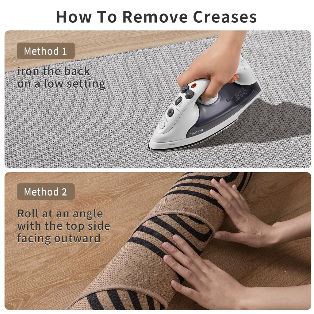 Easy Jute Washable Runner Rugs s, Non-Slip Indoor Rug