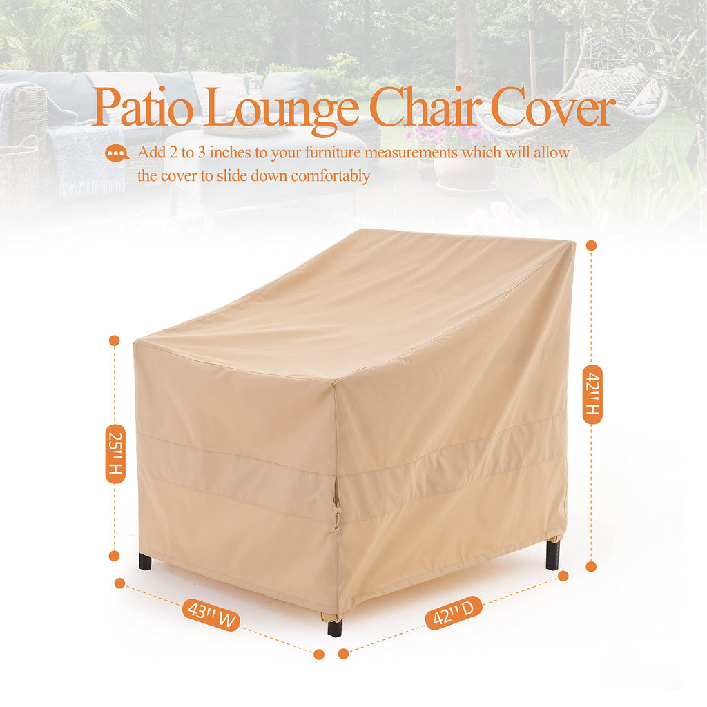 Waterproof, 43W x 42D x 42H, Beige, 1-Pack