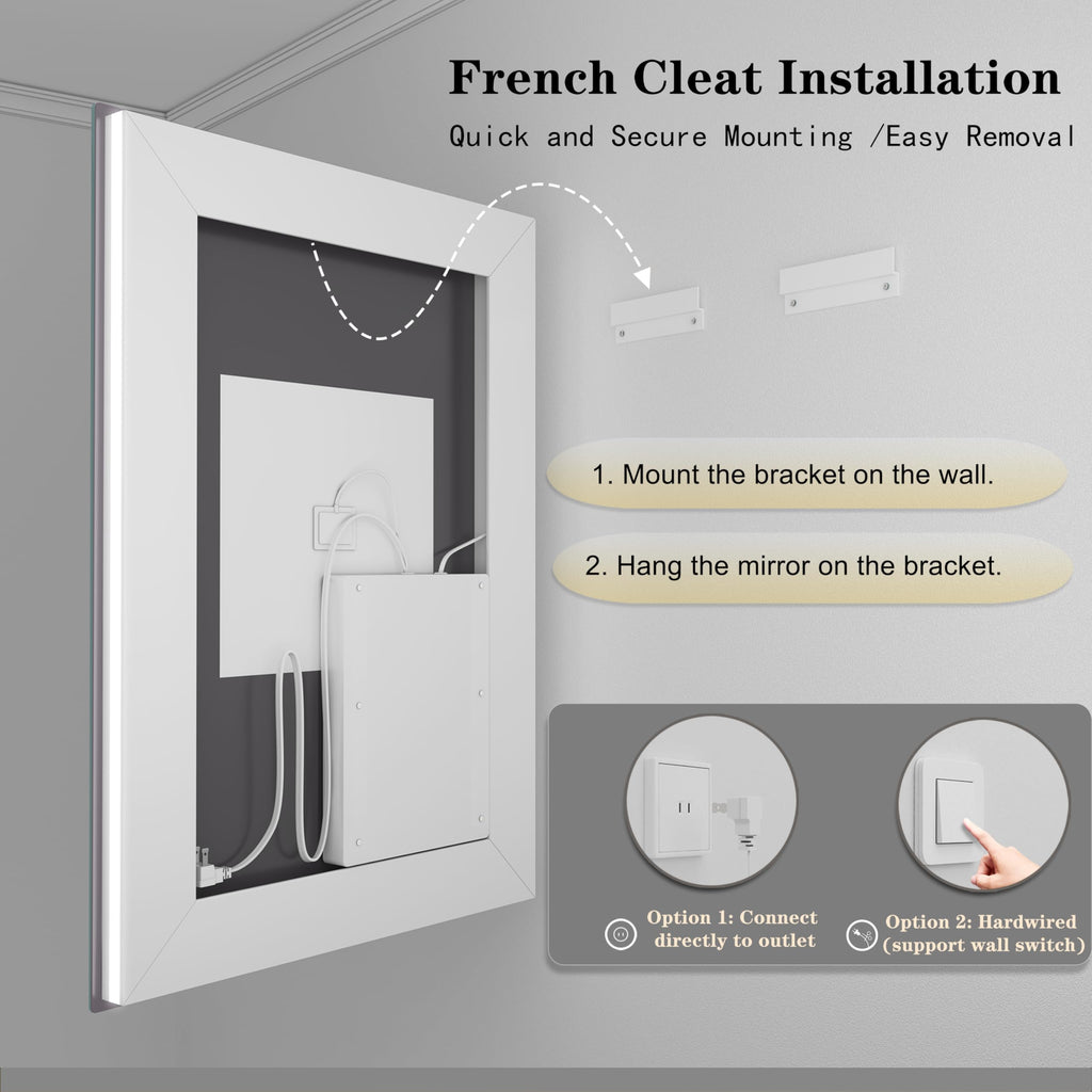 24x32 Inch LED Bathroom Mirror
