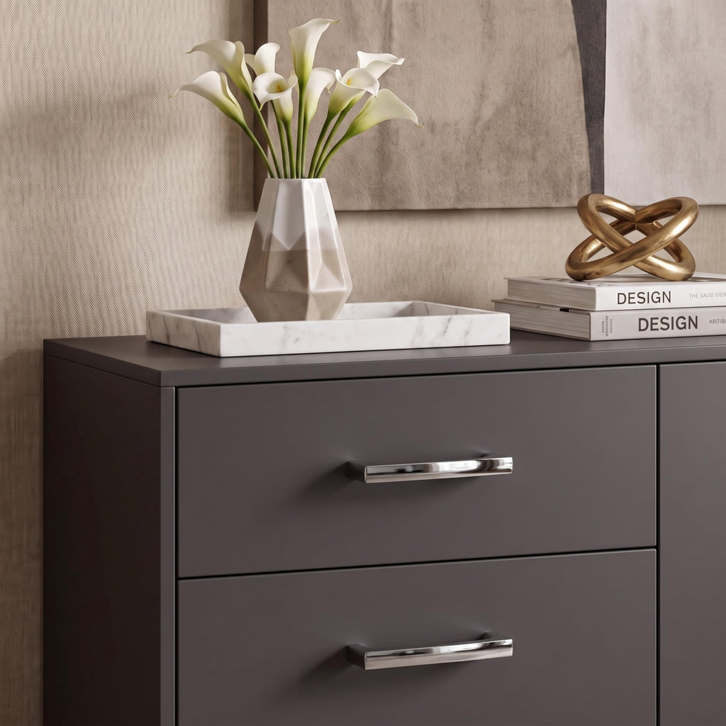 2 Pack Solid Handles 10-Inch(256mm) Polished Nickel Cabinet Pulls,Heavy Duty Cabinets, Cupboards, Drawers and