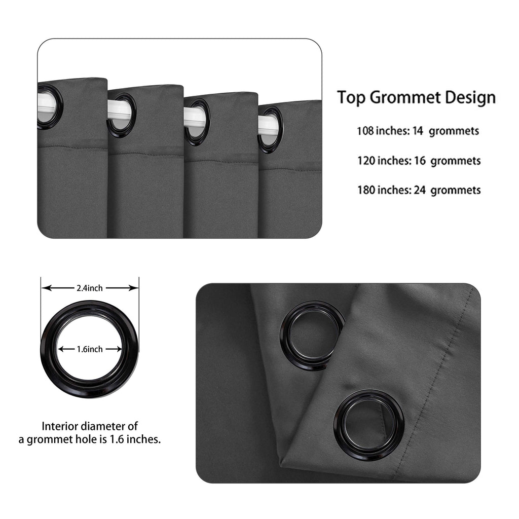 Extra Wide Room Divider Curtain Total Privacy Wall Grommet Top