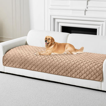 Velvet Couch Cover for Dogs Washable, Sectional Couch Covers, Anti Slip Sofa Covers for 3 Cushion Couch Pet Friendly
