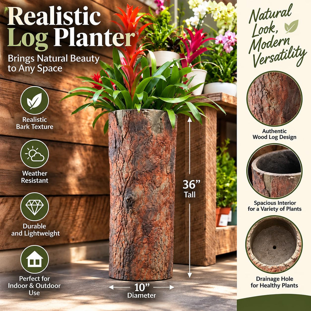 Farmhouse Porch and Patio Planter. Tall Country Vintage Plant and Flower Stand. Large Outdoor Deck and Garden Unique