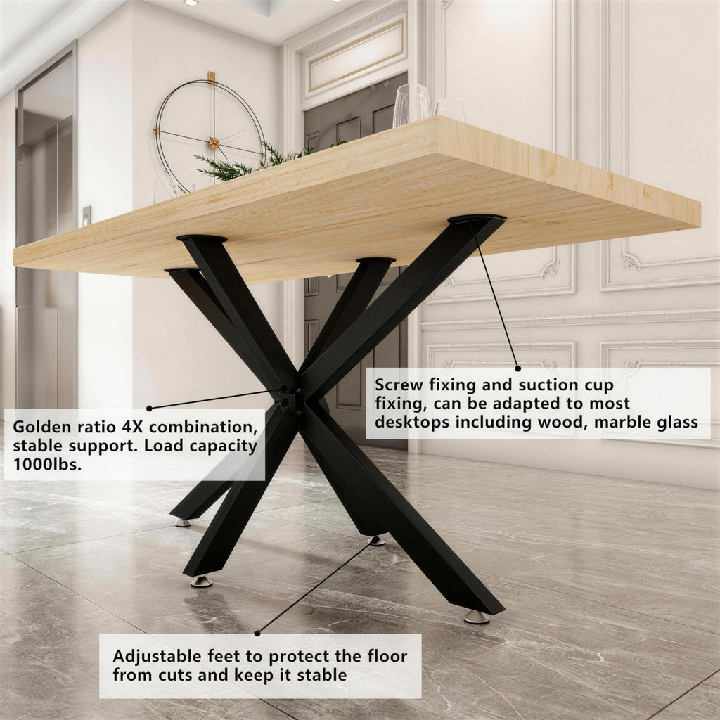 28 Inch Metal Dining Table Base, 1200 LBS Load Suitable for Glass Tops