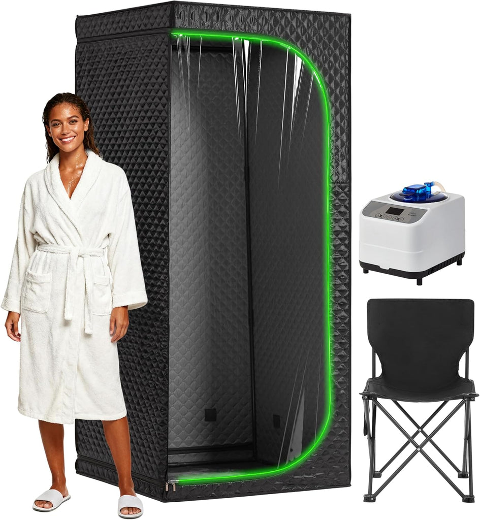 Steam Sauna Tent for Home with Transparent Door, Portable Indoor Sauna with Powerful Steam Heating