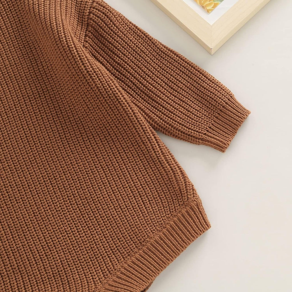 Baby Boy Girl Sweater Oversized Long Sleeve Knitted Romper