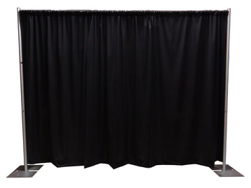 Premier Portable Pipe and Drape Backdrop Kit 8ft x 10ft (Black)