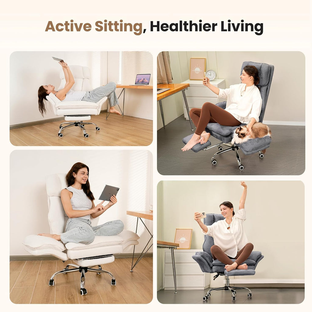 Big and Tall Office Chair, Flip Armrests for Pets & Cross Legged Sitting | Executive Ergonomic Computer Gaming Chair