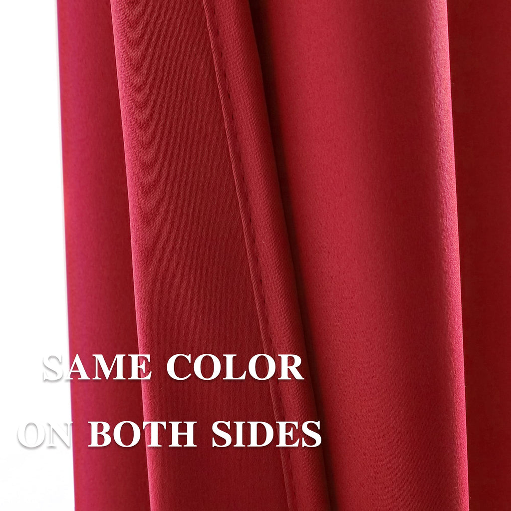 Solid Grommet Top Blackout Curtain Valance - Window Treatment Short Straight Drape Valance Set of 2 Panels (52 X 18