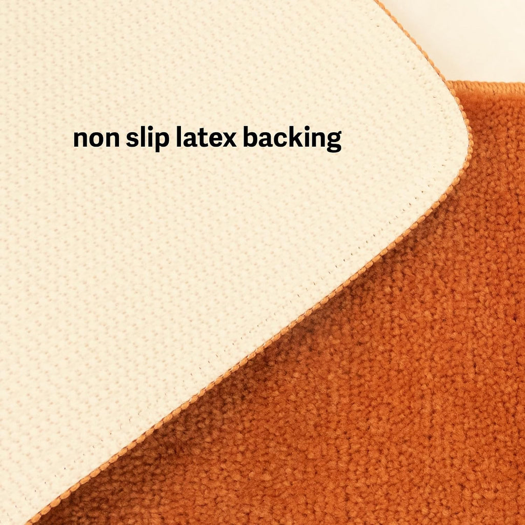 Soft Pile Orange Stair Treads Set of 13 (7" x 24")