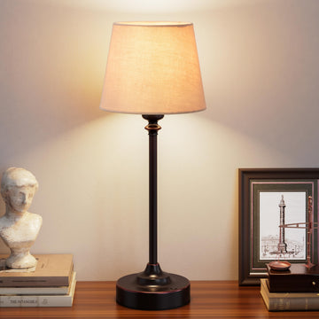 Cordless Table Lamp Rechargeable Bronze - 1 Pack Brass 4000mAH Battery Operated Lamp for Decor, 3000K Stepless