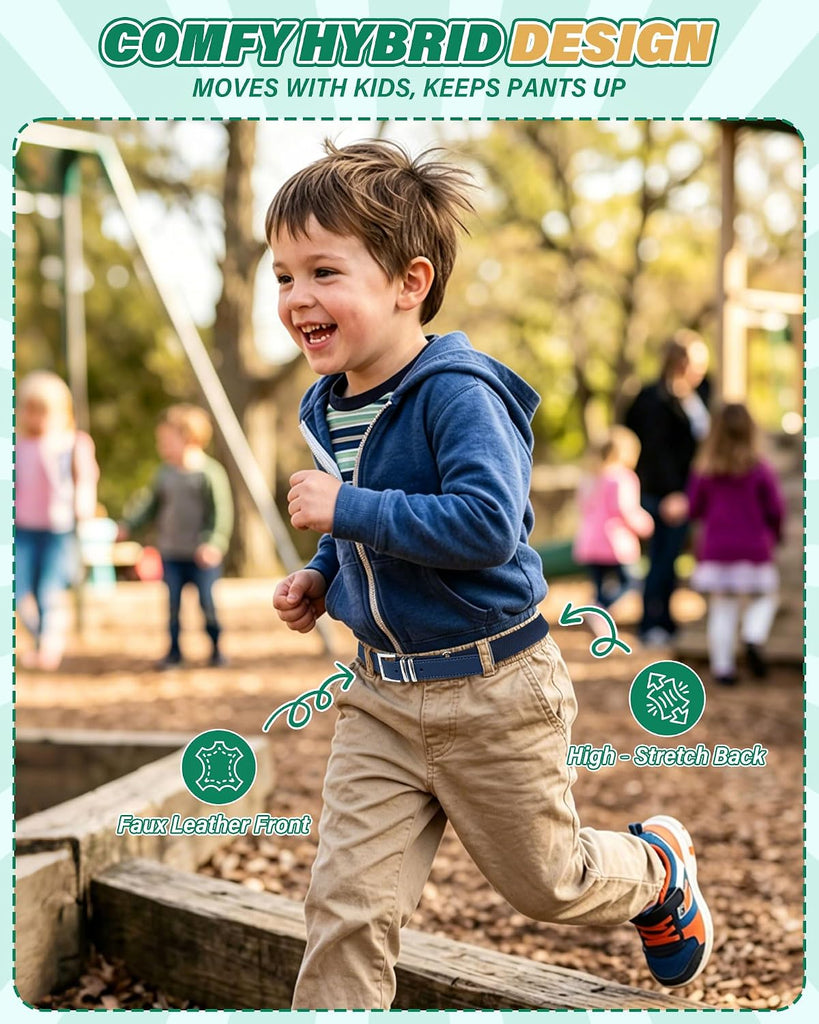 Pack Kids Elastic Belt, Adjustable Stretch Uniform Belts