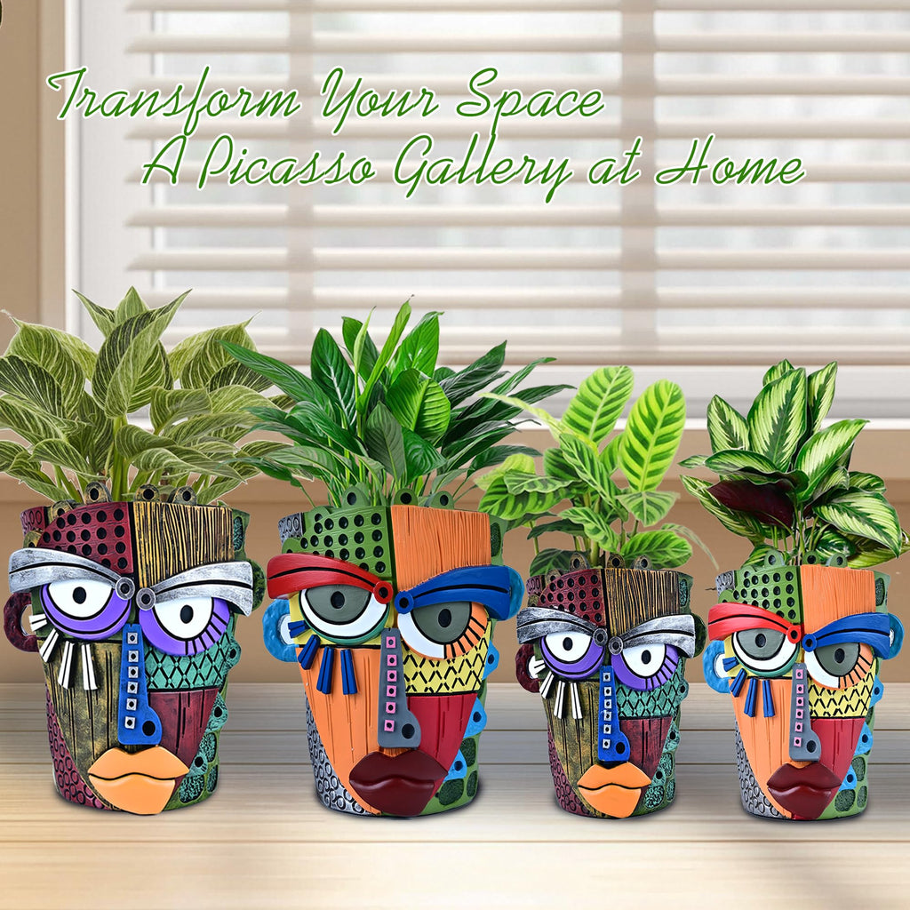 Abstract Face Planter Pots for Indoor Plants & Flowers Deco Gift