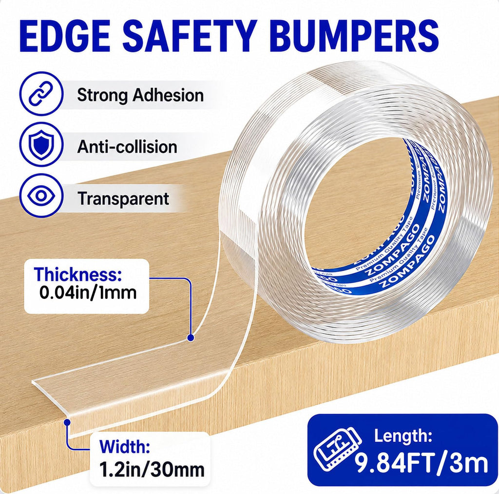 Table Corner Protectors,Clear Baby Edge Guard Bumper,1.2inx 9.84FT