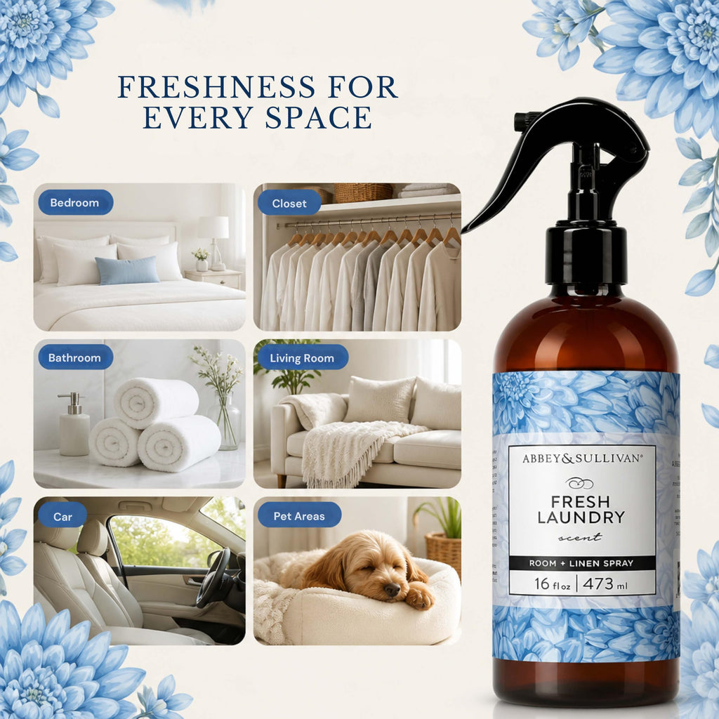 Odor Eliminating and Refreshing Linen and Room Spray, Fresh Laundry, 16 oz