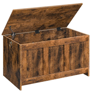 Storage Bench, 29.5" Retro Wooden Storage Chest, Wooden Storage Trunk, Toy Chest with Lift Top, Multifunctional