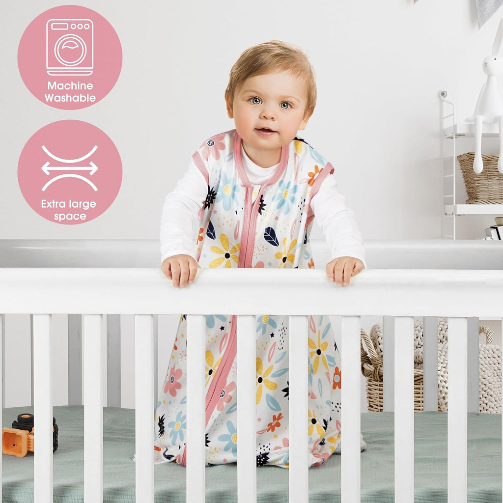 3 Pack Baby Sleep Sack 100% Rayon Cotton Baby Sleeping Bag Way Zipper Toddler Wearable Blankets Comfy