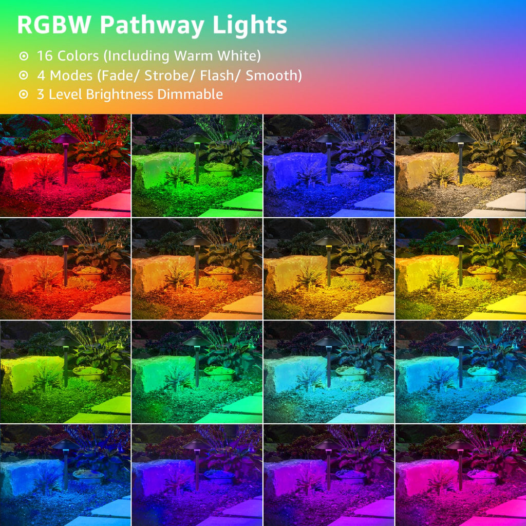 3W RGB Low Voltage Landscape Lights Wired Outdoor