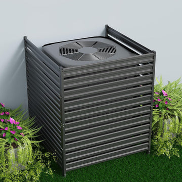 42" H x 38" W (3 Panels) Air Conditioner Fence, Metal Privacy Fence Panels for Outside, AC Unit Fencing, Trash Can