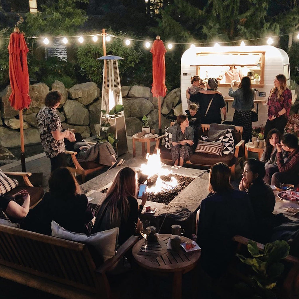 Pyramid Patio Heater, 48000 BTU Glass Tube Propane Patio Heater with Wheels and Cover, Outdoor Propane Heaters