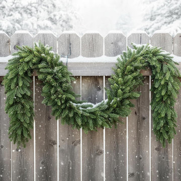 1 Pcs 15 ft Deluxe Thick Christmas Pine Garland Faux Greenery Garland