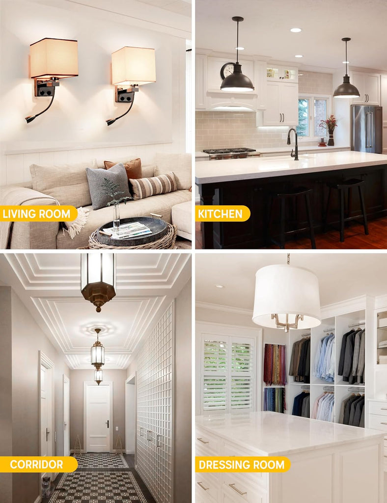 LED Light Bulbs, 25W Bright White 5000K, A21 E26, 2pcs