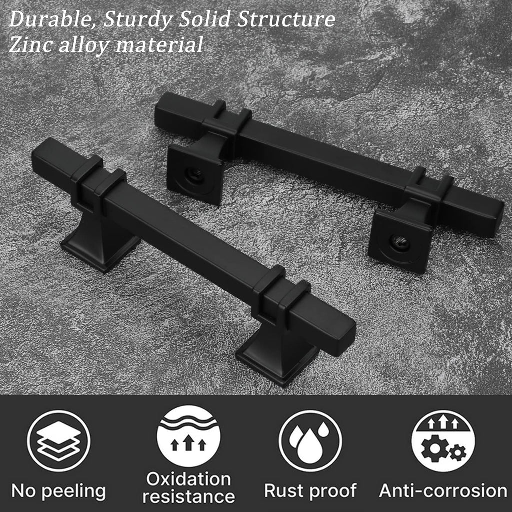 15 Pack 3 Inch Black Cabinet Handles Matte Black Cabinet Pulls