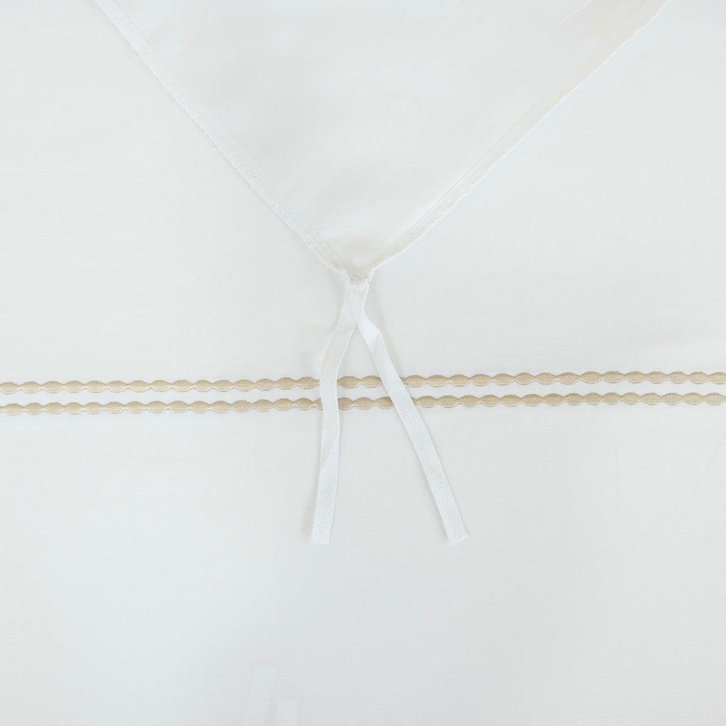 White Duvet Cover Queen 100% Cotton Embroidered 3 Pieces