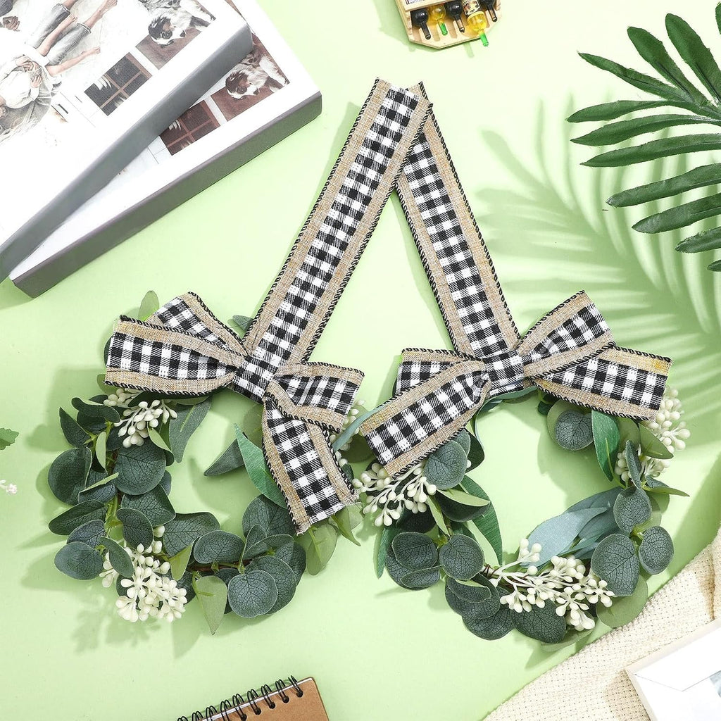 Inch Mini Artificial Eucalyptus Wreaths - Set of 2