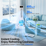 41" Portable Air Conditioners, 120° Oscillating Cooling Fans that Blow Cold Air with 24H Timer,4 Modes&3 Speeds