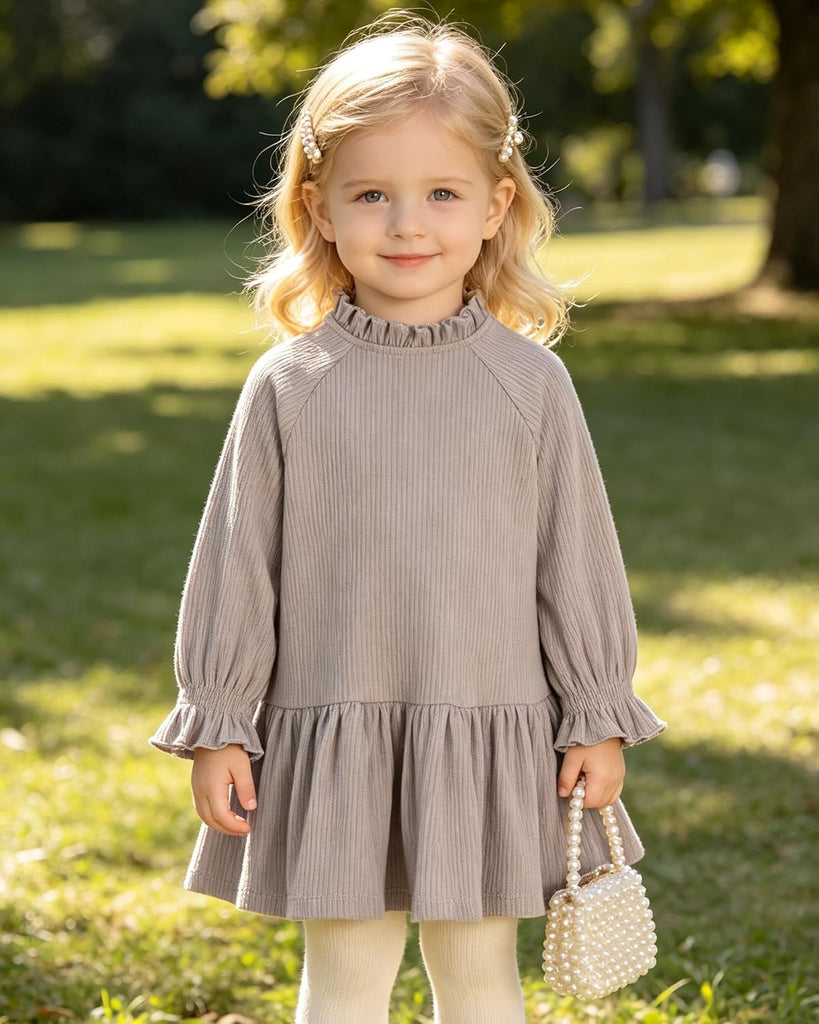 Toddler Baby Girl Dress Fall Outfits Knit Long Sleeve