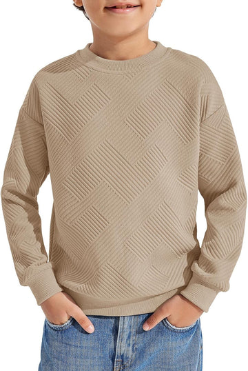 Boys Sweatshirts Kids Crewneck Long Sleeve Shirt Pullover Sweater