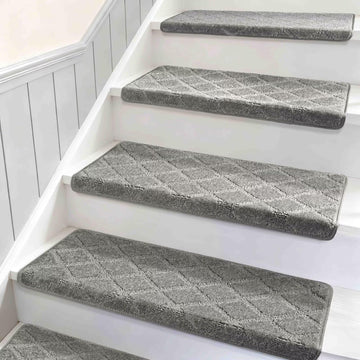 For Wooden Steps Bullnose Non-Slip Stair Runner, 14 Pcs