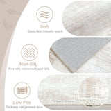Area Rugs 9x12 Living Room: Washable Rug Modern Abstract Large Rugs Soft Non Slip Neutral Rug Stain 