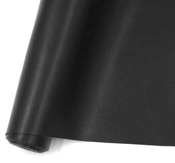 Faux Leather Sheets, Leather Fabric, Vinyl Faux Leather, Black, 1/3 Yard