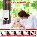Tankless Water Heater Propane, 2.64GPM 10L Outdoor Portable water heater, with 2 GPM Water Pump