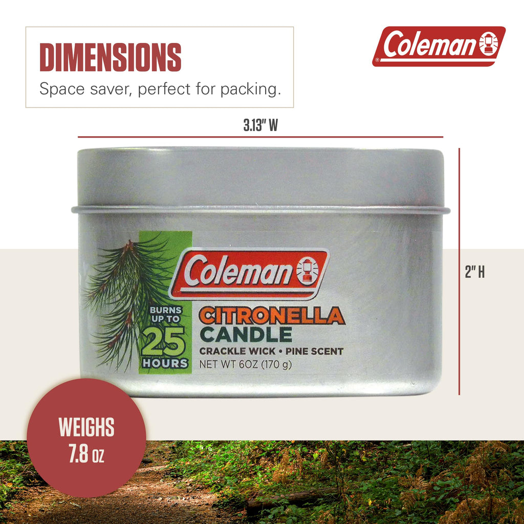 Scented Tin Citronella - 3 Pack, S'Mores, Pine and Campfire