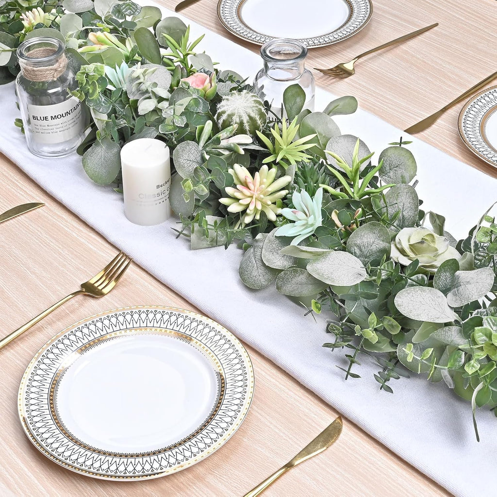 Packs 6FT Artificial Eucalyptus Garland Faux Greenery Garland - Set of 2