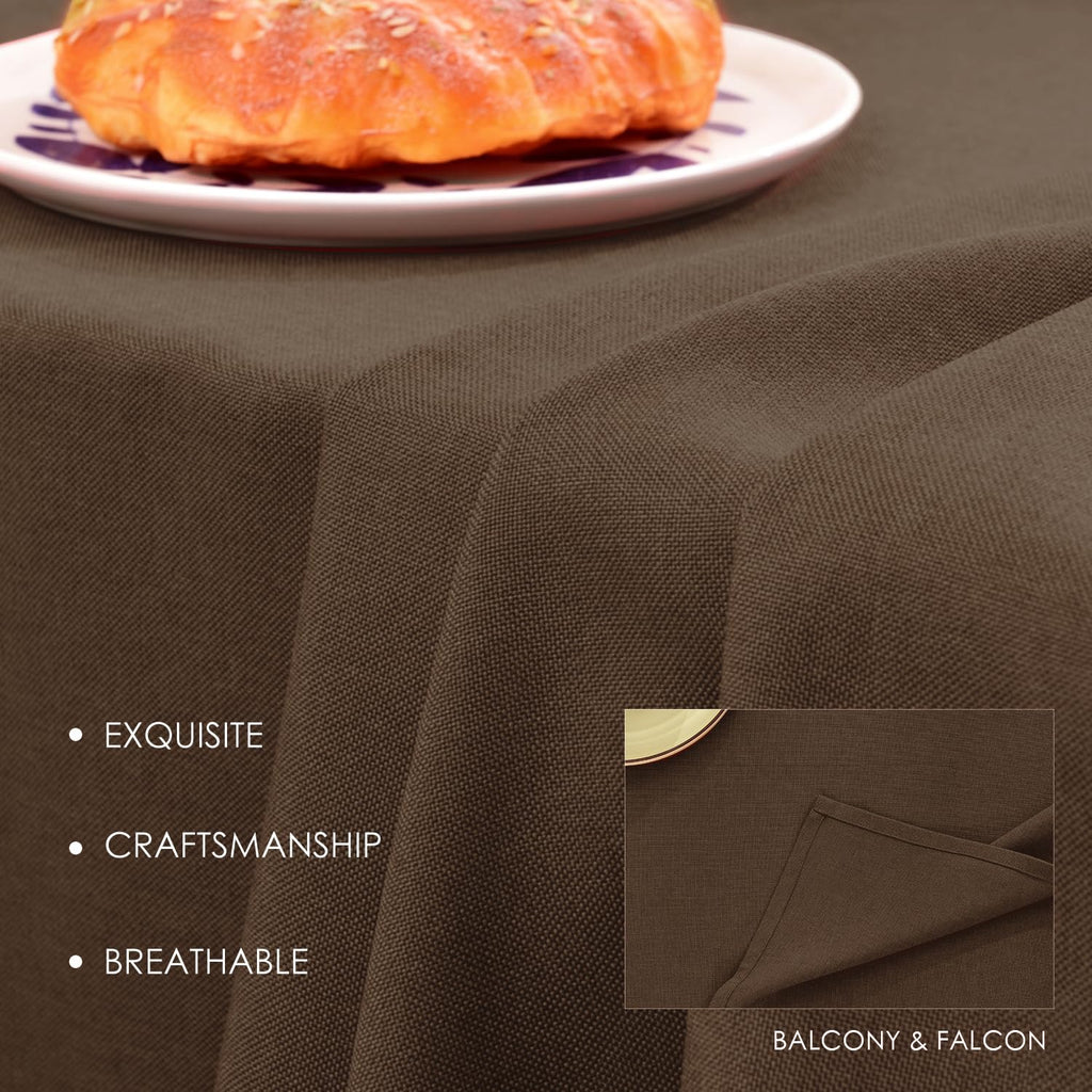 Rectangle Table Cloth Waterproof Brown 55"x71"