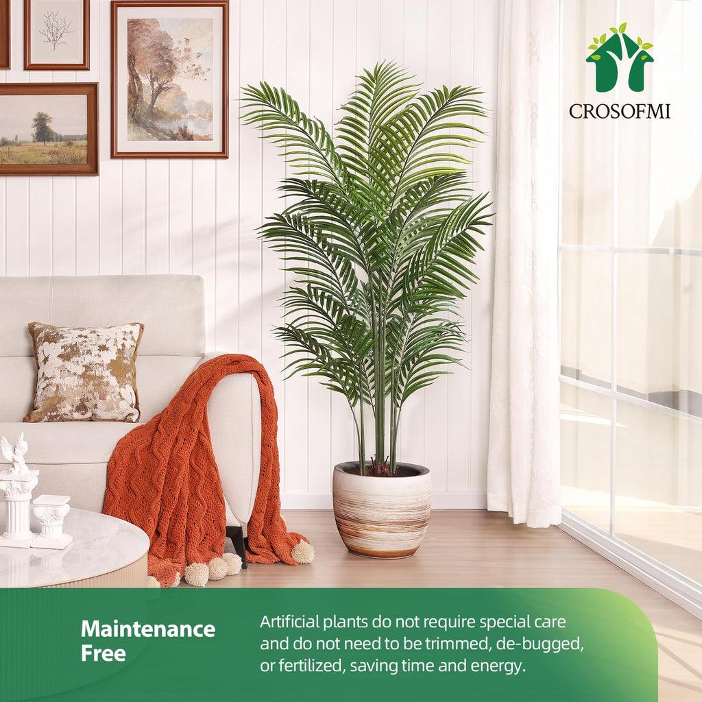 5.5FT Artificial Areca Palm Tree, 15 Leaves, 1 Pack