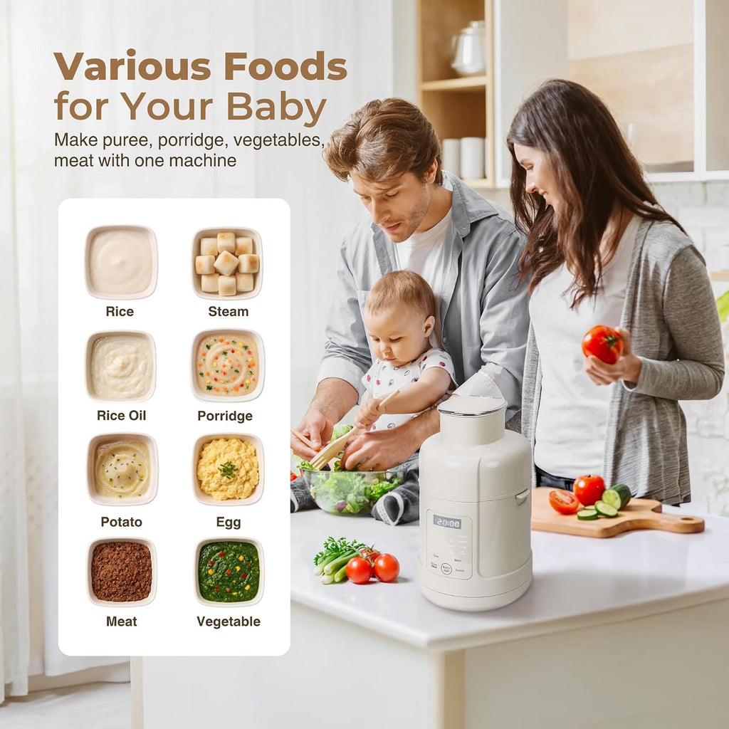 Stainless Steel Baby Food Maker Steamer, Blender, Strainer & 2 Jars