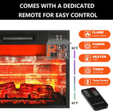 44" Electric Fireplace Mantel, TV Stand with Freestanding Electric Fireplace