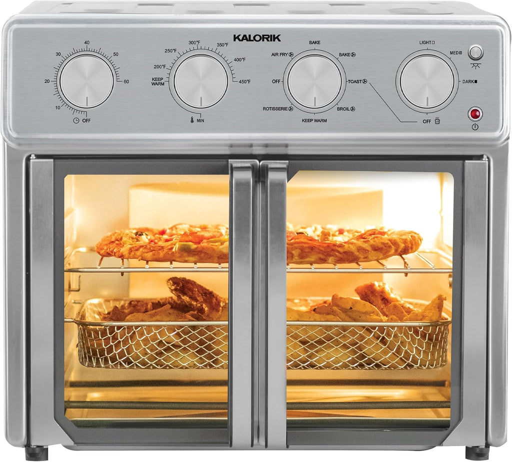 MAXX Air Fryer Oven, 26 Quart 9-in-1 Countertop Toaster Oven and Air Fryer Combo - Fry, Bake, Roast, Rotisserie, &