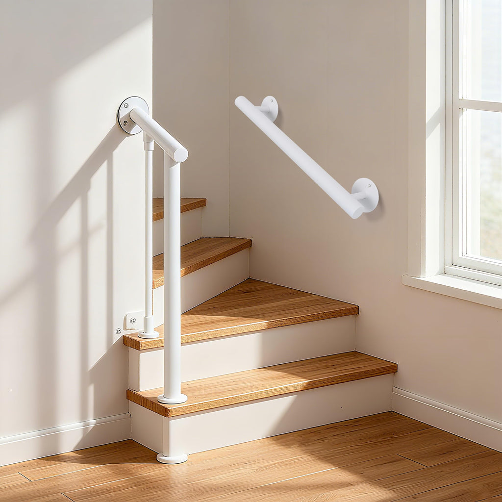 1.6 FT Wall Mount Handrails for Indoor Stairs, 19 Inch Pipe Hand Rail