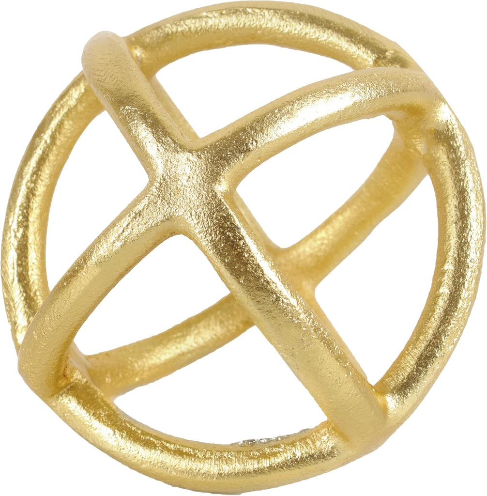 Decorative Sphere Decor - Modern Decorative Balls - Table Decorative Orbs for Centerpiece (Gold)