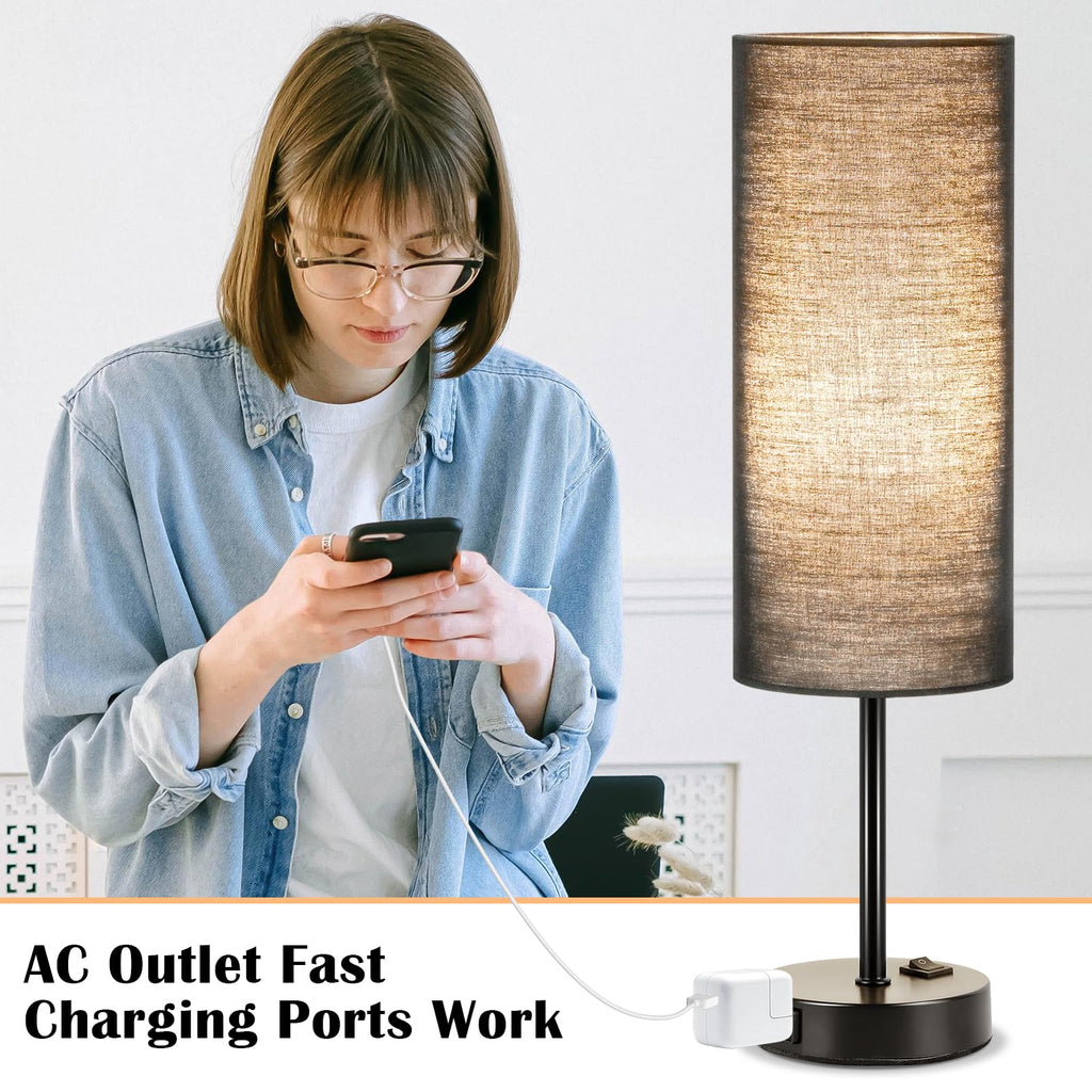 Table Lamps, 18in Bedside Lamps, 2700K/4000K/5000K