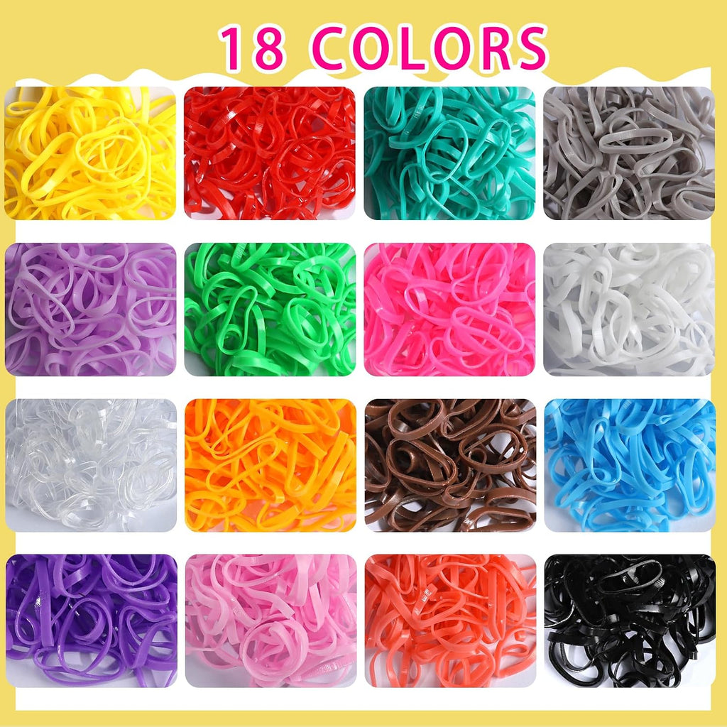 Hair Accessories Set: Colorful Rubber Bands, Cotton Hair Ties, Ponytail Holders, Hair Clips with Organizer Box