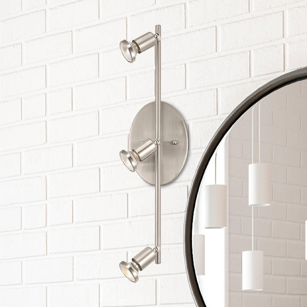 Buzz 20" Track Light 3-LED Dimmable Adjustable Wall and Ceiling Fixture Island, Hallway, and Dinning Room, Satin