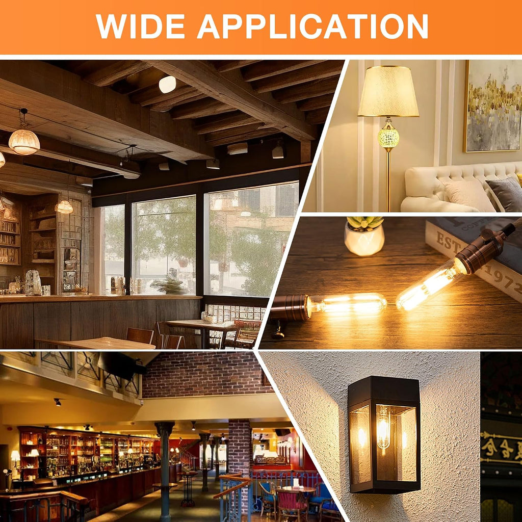 T10 LED Bulb 6 Watt Equivalent 60W Soft Warm White 2700K Dimmable